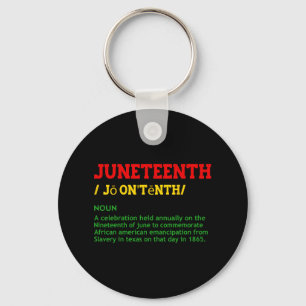 June 19 1865 Juneteenth Definition Freedom Day Bla Key Ring
