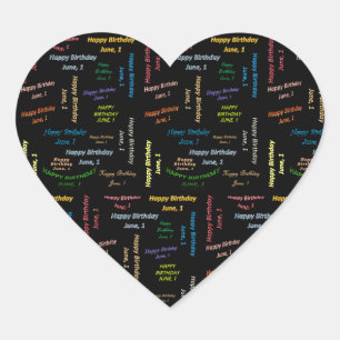 June, 1 Birthday Sticker