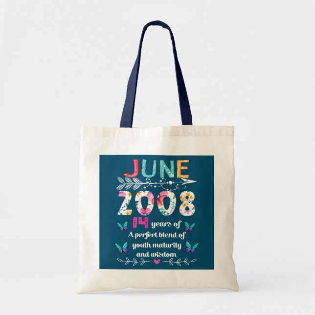 June 2008 14 Years Of Youth Maturity And Wisdom  Tote Bag (Front)
