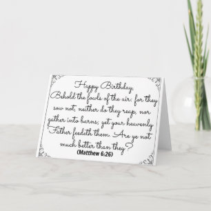 June 26 Bible Birthday card with Matthew verse