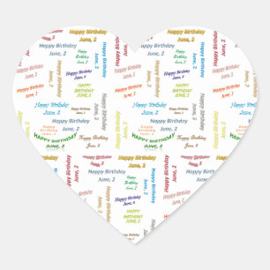 June, 2 Birthday Sticker