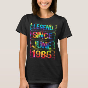 June 37 Years Old Since 1985 37th Birthday Tie Dy T-Shirt