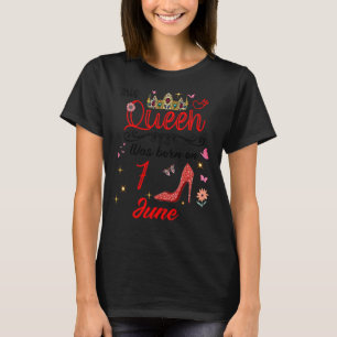 June 7th Birthday This Queen Was Born On June 7 T-Shirt