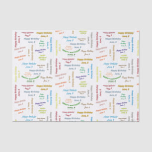 June, 8 Birthday Tissue Paper
