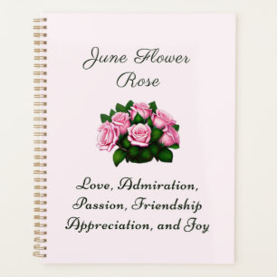 June Birth Month Flower Rose Timeless Floral Planner