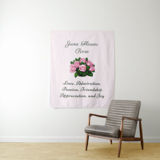 June Birth Month Flower Rose Timeless Floral  Tapestry