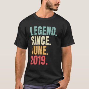June Birthday 2019 Legend Since 2019 Retro T-Shirt
