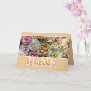 June Birthday Rose Birth Month Flower Card