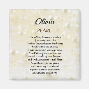 June Birthstone Pearl design Magnet