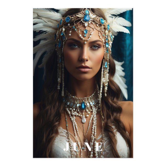 *~ JUNE Boho Headdress PEARLS AP53 Photo Print (Front)