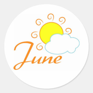 June Classic Round Sticker