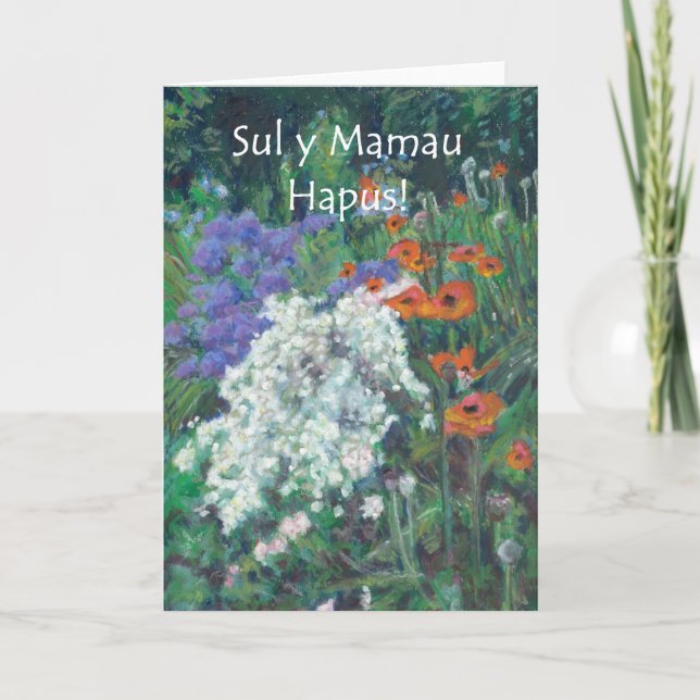 "June Garden" Welsh  Mother's Day Card (Front)