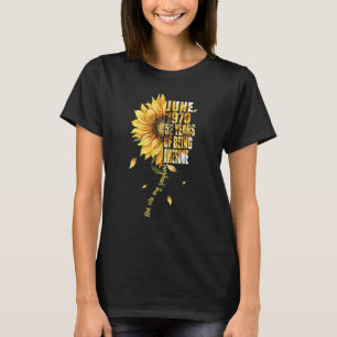 June Girl 1970 Sunflower 52nd Birthday 52 Years Ol T-Shirt