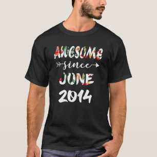 June Girl 2014 8 Birthday 8 Year Awesome Since 201 T-Shirt