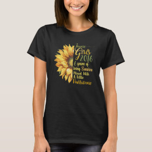 June Girl 2016 6 Years Old 6 Sunshine Birthday T-Shirt