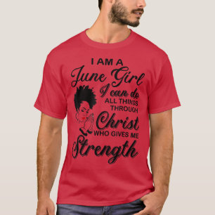 June Girl Born In May I'm A June Birthday Black G T-Shirt