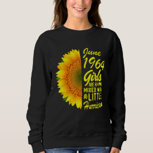 June Girls 1964 Sunflower 58th Birthday Sweatshirt
