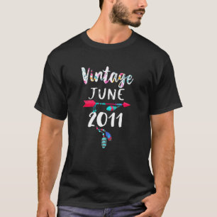 June Girls 2011 11th Birthday 11 Years Old Made In T-Shirt
