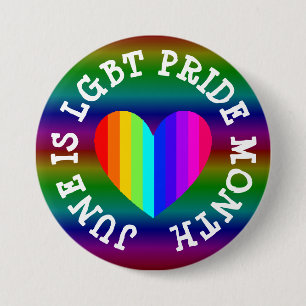 June is LGBT Pride Month Button