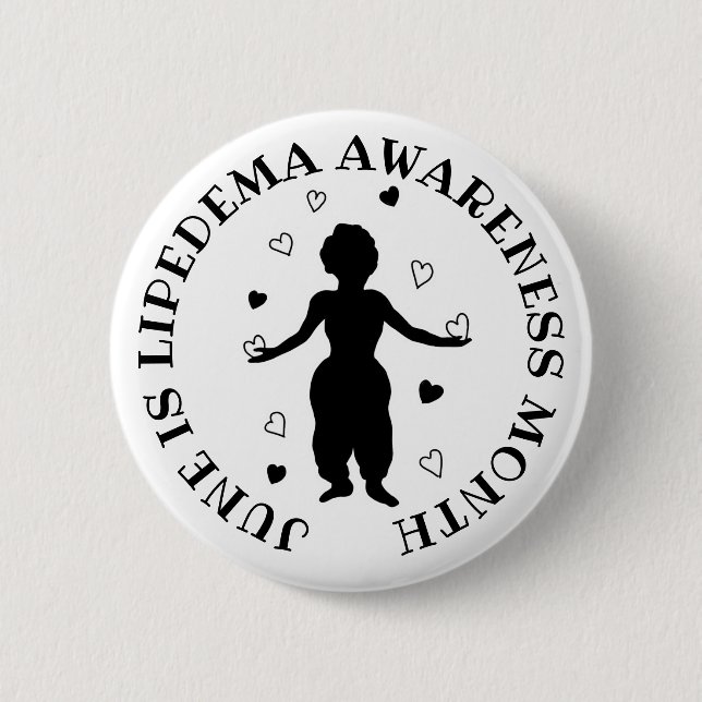 June is Lipedema Awareness Month 6 Cm Round Badge (Front)