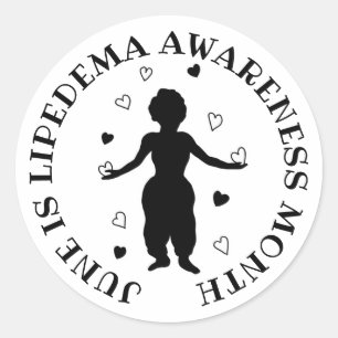 June is Lipedema Awareness Month Classic Round Sticker