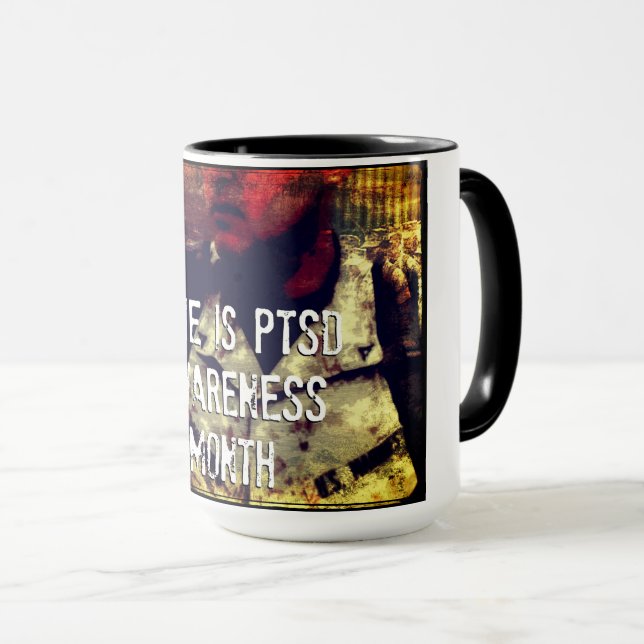 June is PTSD Awareness Month Beverage Mug (Front Right)