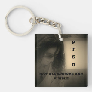 June is PTSD Awareness Month Keychain