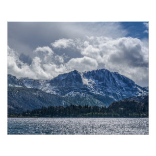June Lake & Carson Peak with Encroaching Storm Poster