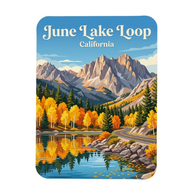 June Lake Loop USA Magnet (Vertical)