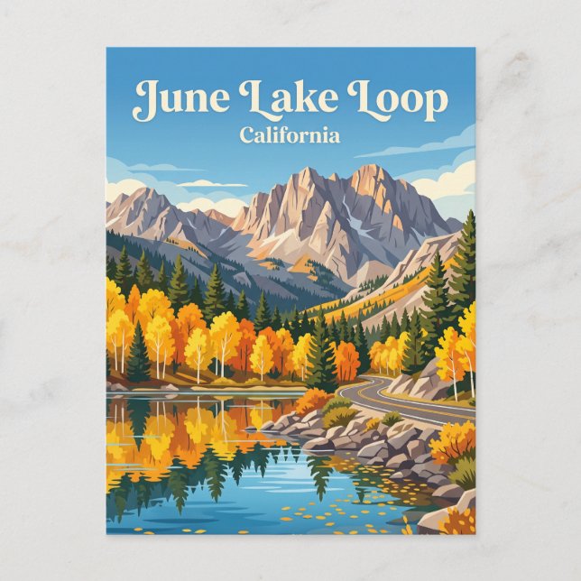 June Lake Loop USA Postcard (Front)