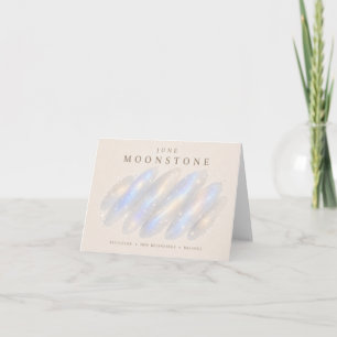June Moonstone Birthstone Card