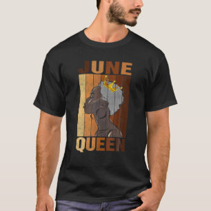 June Queen Birthday African American Black Woman M T-Shirt