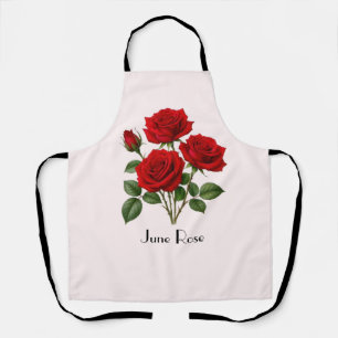 June Rose Flowers Apron