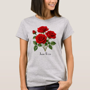 June Rose Flowers T-Shirt