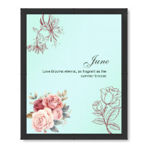 June Rose & Honeysuckle Summer Quote