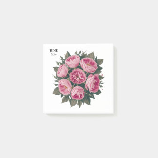 June Rose: Personalized Birthday Bloom Post-it Notes