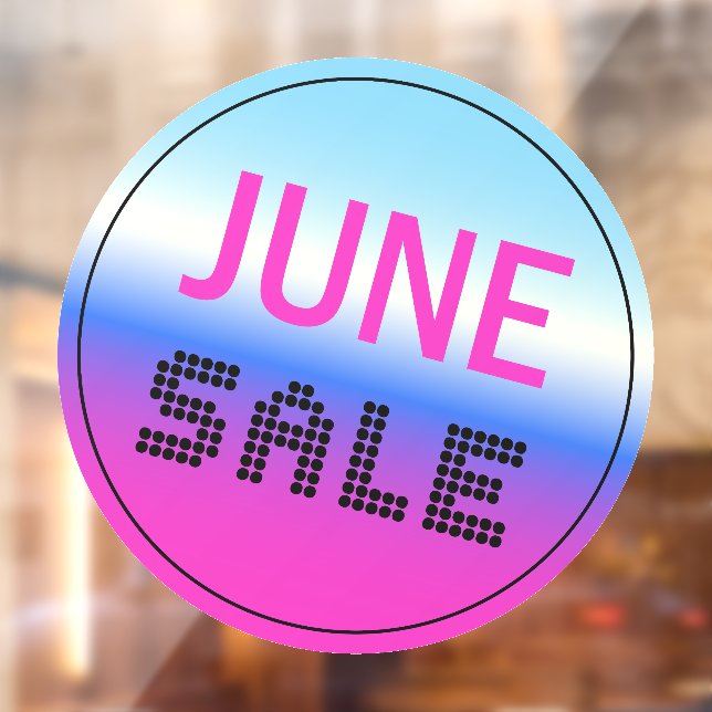 June Sale Window Cling Holographic Gradient (Sheet 2)