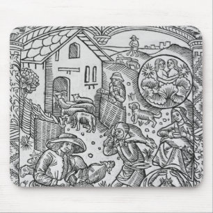 June, sheep shearing, Gemini Mouse Mat