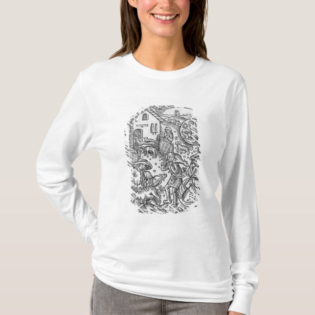 June, sheep shearing, Gemini T-Shirt (Front)