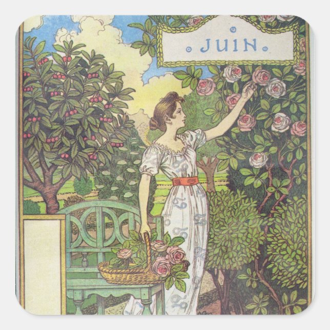 June Square Sticker (Front)