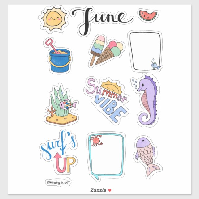June Sticker Sheet – Summer Start (Sheet)