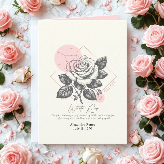 June to July Birth Flower Custom Birthday Card (Creator Uploaded)