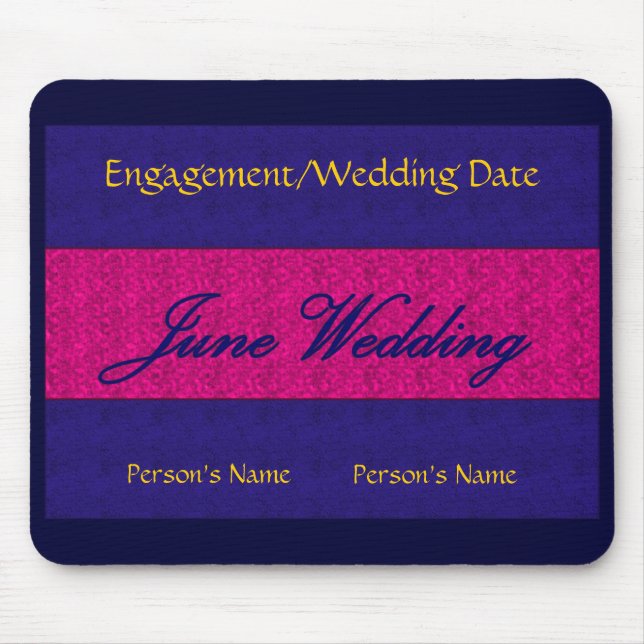 "June Wedding" Mousepad -Customisable - Customised (Front)