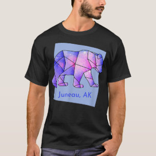 Juneau AK Galaxy Bear Abstract Geometrical Animal T-Shirt
