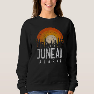 Juneau Alaska AK Vintage Retro Style City 70s 80s Sweatshirt