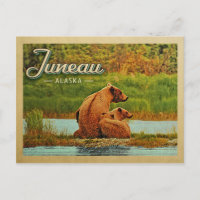 Juneau Alaska Bears Vintage Travel