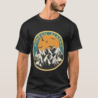 Juneau Alaska Mountains Retro Vintage T-Shirt