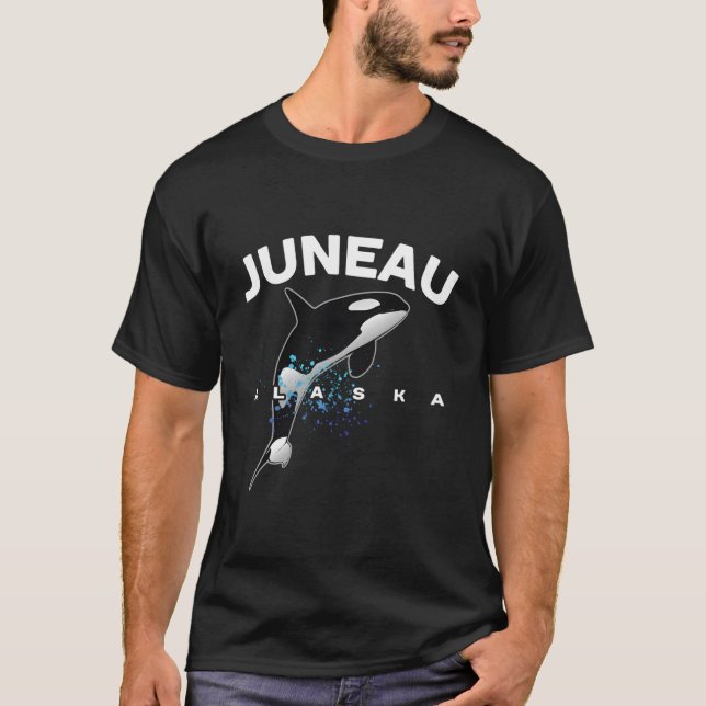 Juneau Alaska Orca Er Whale Watching Camg Vacation T-Shirt (Front)