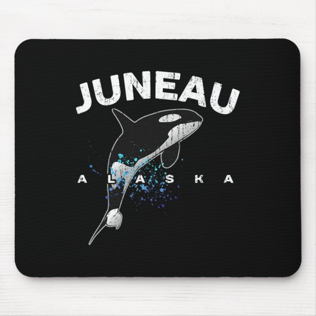 Juneau Alaska Orca Killer Whale Lover Vacation Tri Mouse Mat (Front)