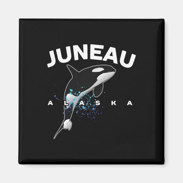 Juneau Alaska Orca Killer Whale Watching Camping V Magnet (Front)